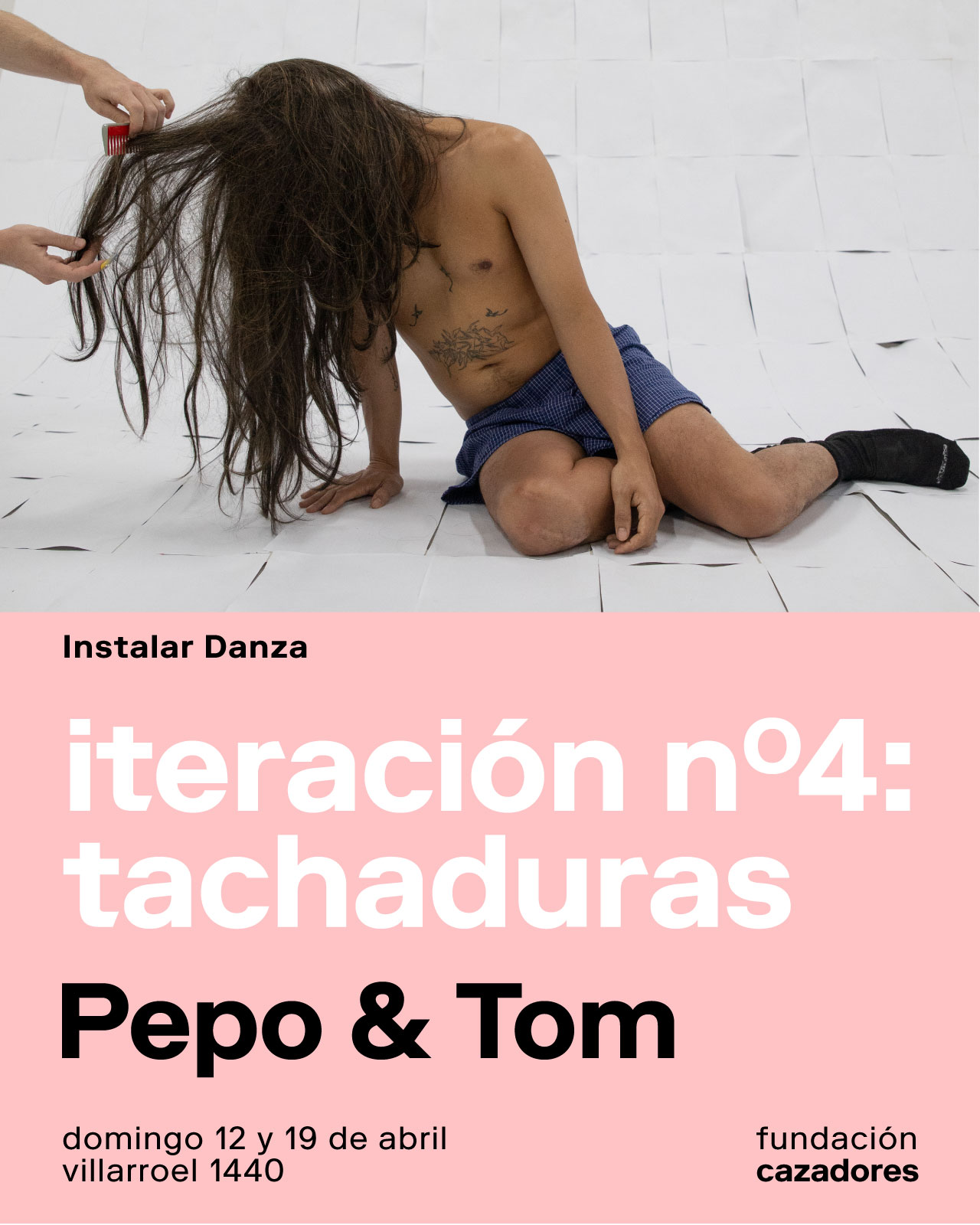 pepo y tom presentan residencia Iteración nº4: tachaduras en Fundación Cazadores
